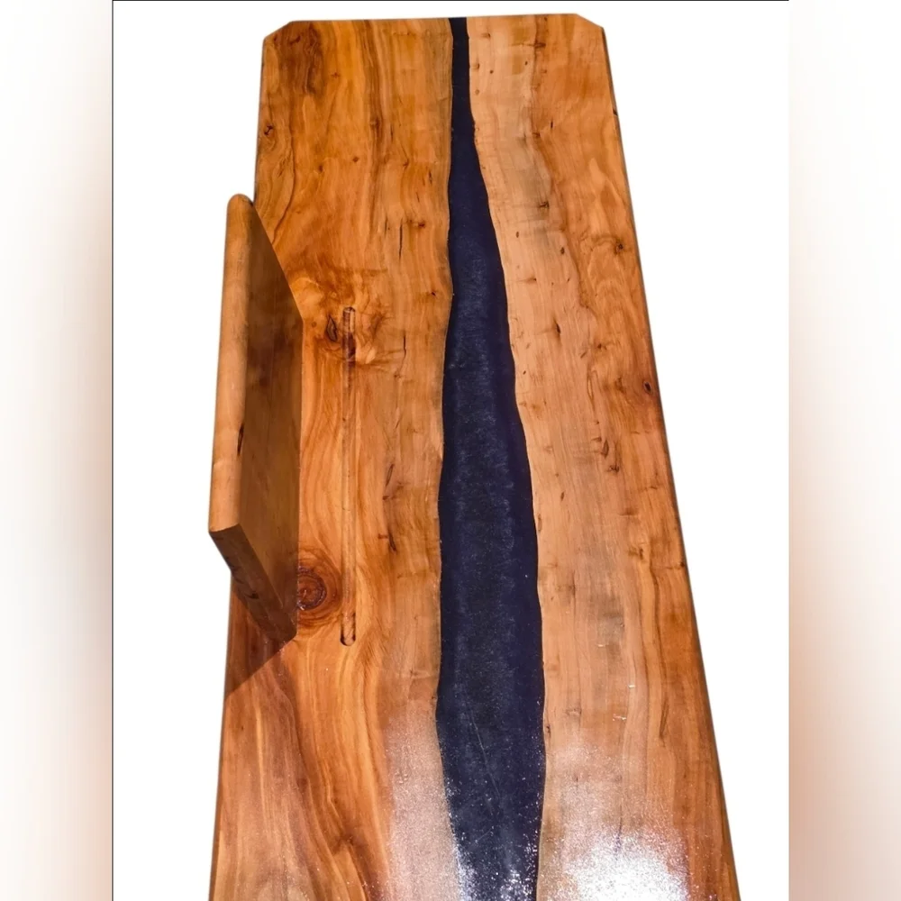 Bath Board- Apple Wood W/ Violet Accent